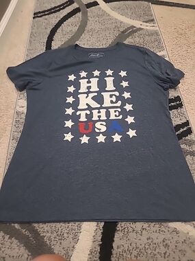 Eddie Bauer Womens Hike The Usa Graphic T-Shirt XL NWOT